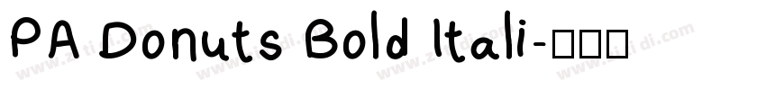 PA Donuts Bold Itali字体转换